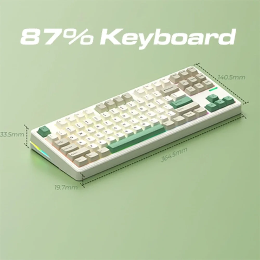 ELECFOX Linky 87 Pro 87% TKL Hot Swappable Mechanical Keyboard RGB Wireless